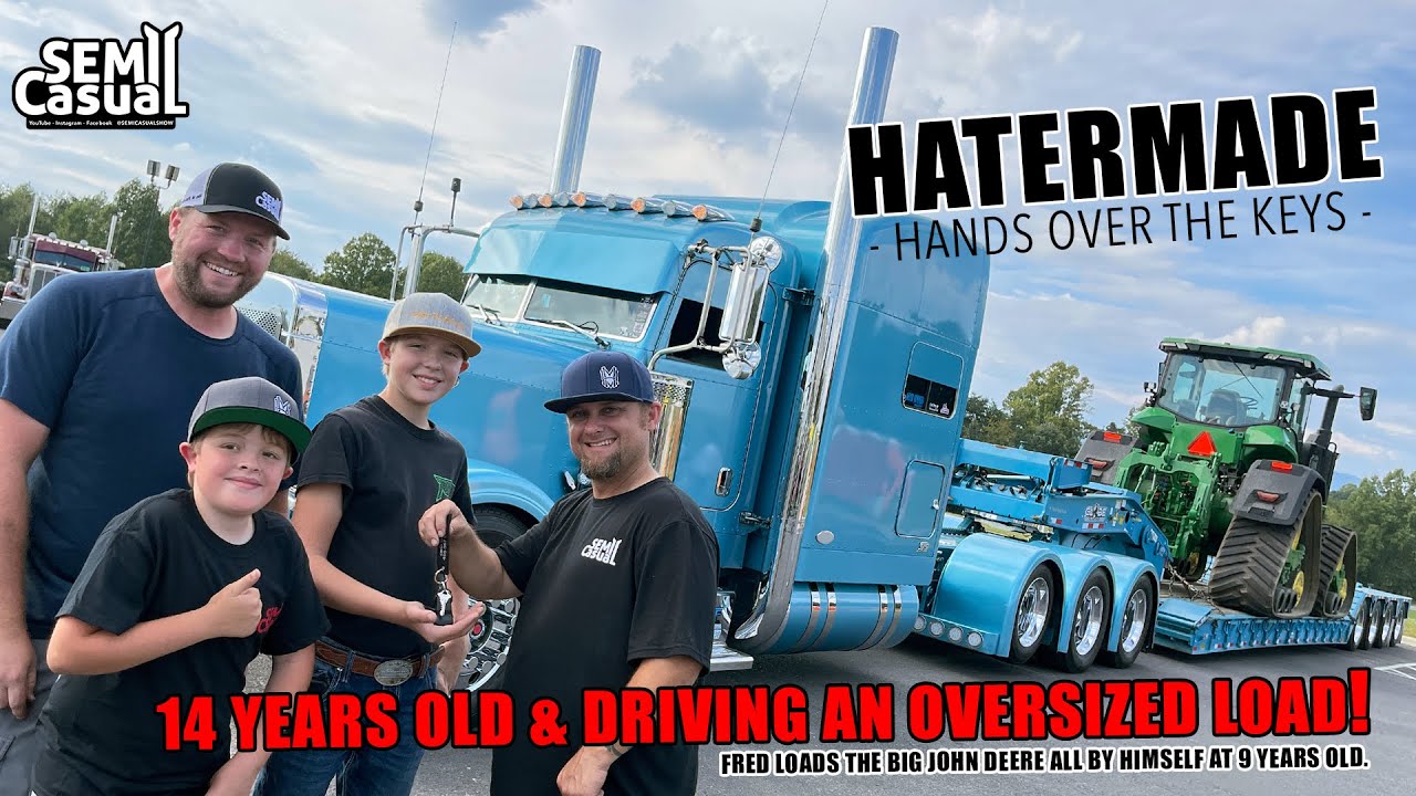 Video Thumbnail: 14 year old drives an oversized load, Hatermade hands over the keys!